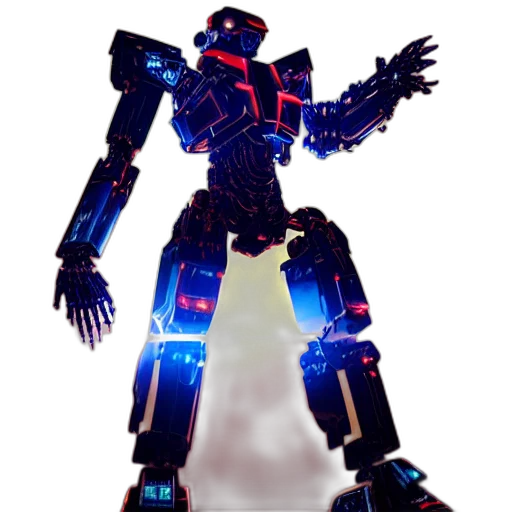 robot, weapon, 3d render, concept art transparent PNG cut-out