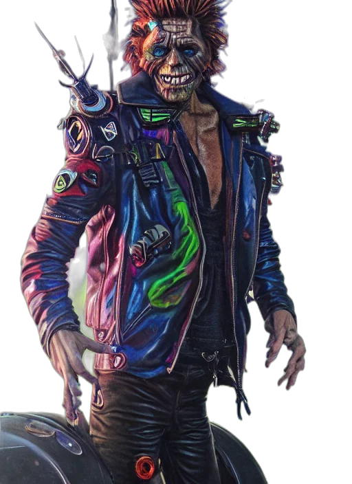 jacket, face, mask, creature transparent PNG cut-out