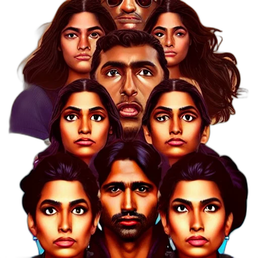 face, concept art, comic book art, photorealistic transparent PNG cut-out