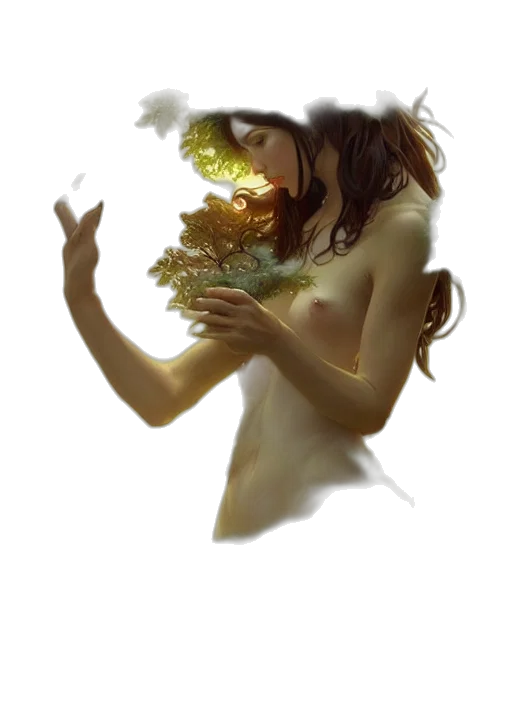 flower, creature, mask, crown transparent PNG cut-out