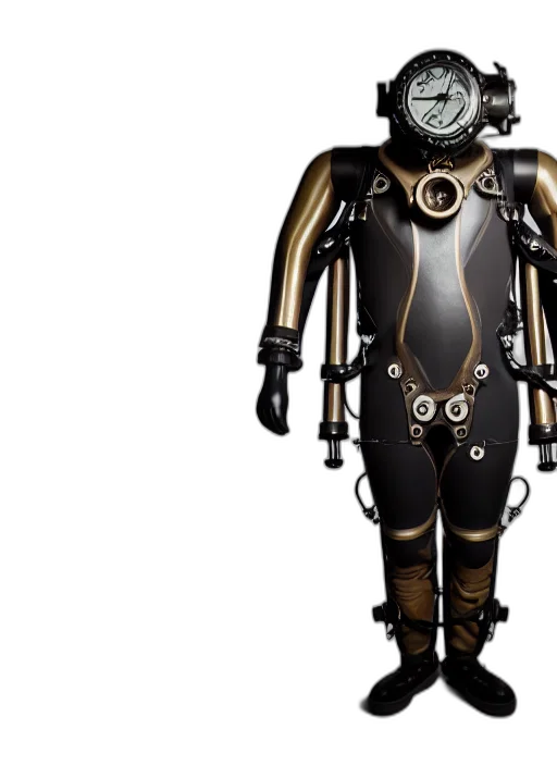robot, concept art, cyberpunk, 3d render transparent PNG cut-out
