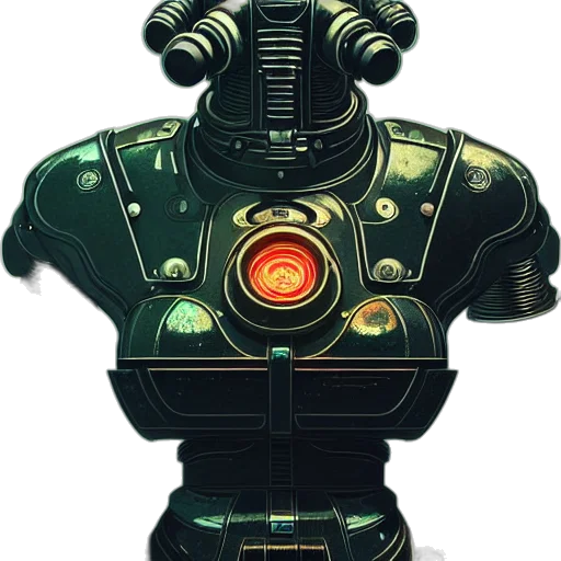 robot, weapon, staff, face transparent PNG cut-out