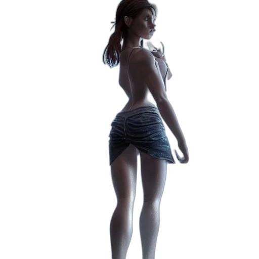dress, staff, creature, robot transparent PNG cut-out