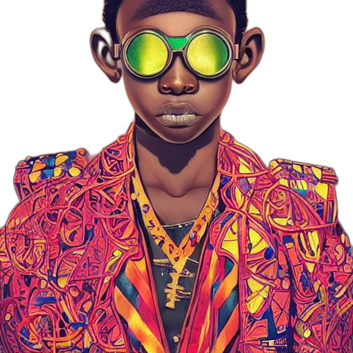 jacket, face, comic book art, cartoon transparent PNG cut-out