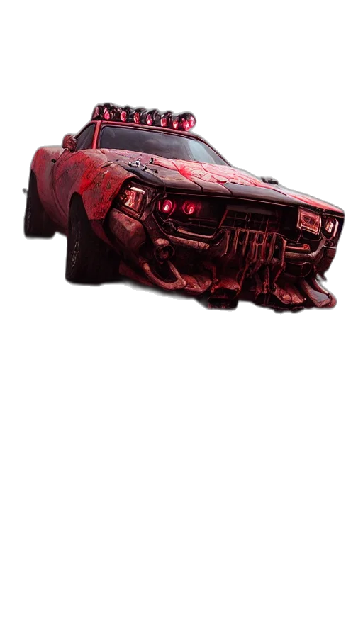 car, weapon, concept art, 3d render transparent PNG cut-out