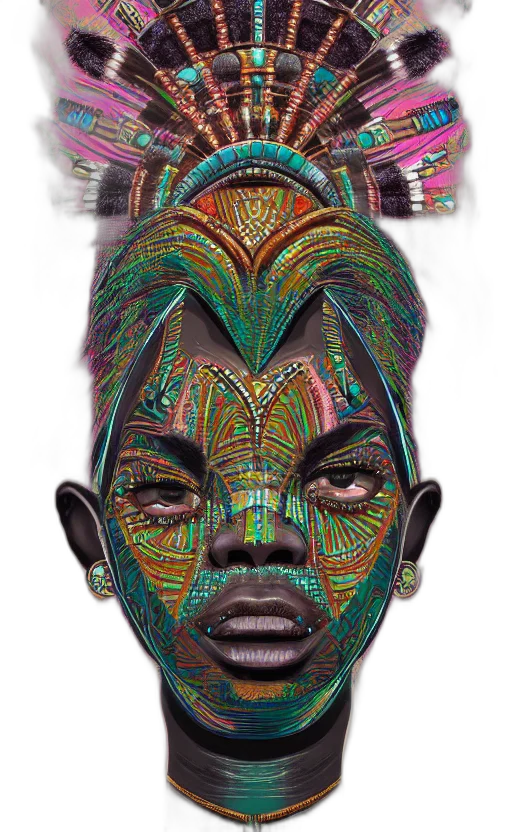 mask, face, crown, jewelry transparent PNG cut-out