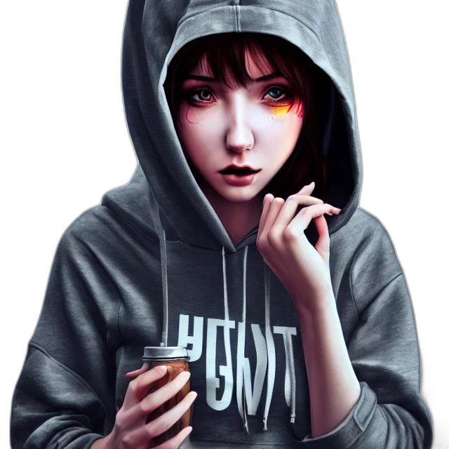 jacket, robot, face, weapon transparent PNG cut-out