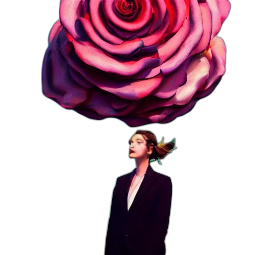 umbrella, flower, dress, jacket transparent PNG cut-out
