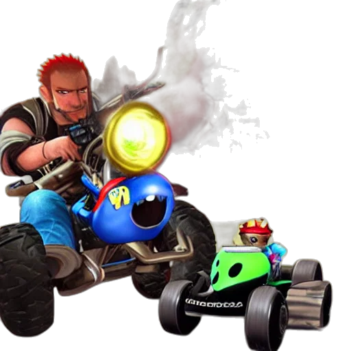 car, weapon, concept art, 3d render transparent PNG cut-out