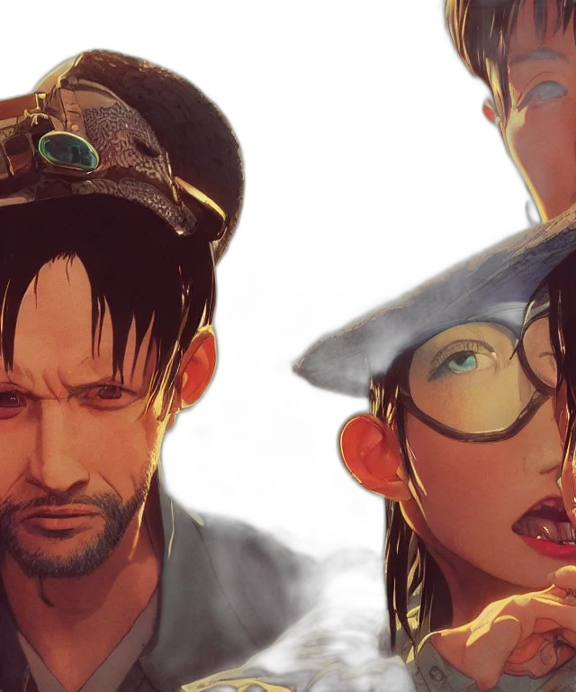 comic book art, concept art, anime, photorealistic transparent PNG cut-out