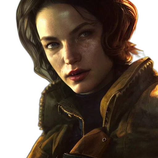jacket, face, weapon, concept art transparent PNG cut-out