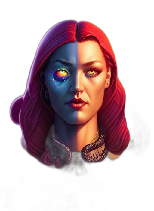face, mask, robot, fantasy art transparent PNG cut-out