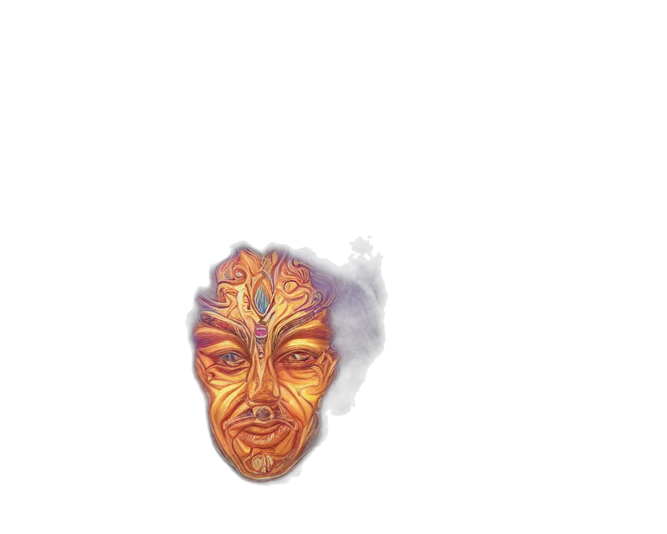 mask, face, creature, crown transparent PNG cut-out