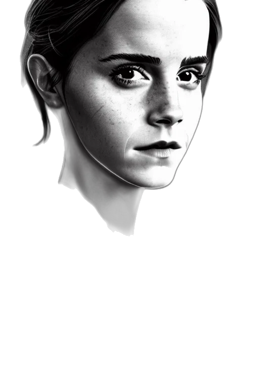 face, photorealistic, concept art, cartoon transparent PNG cut-out