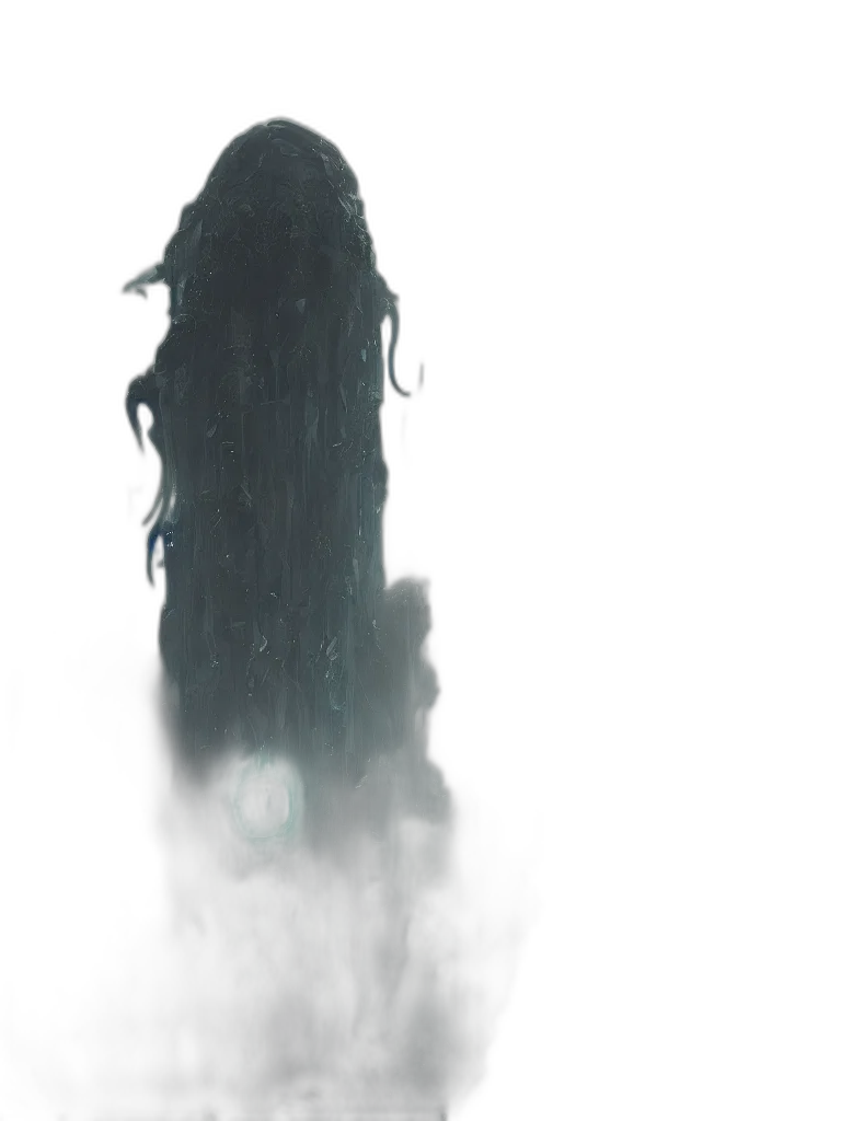 creature, dress, hair, mask transparent PNG cut-out