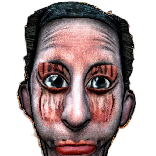 face, mask, staff, creature transparent PNG cut-out