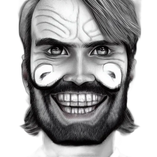 face, mask, creature, pencil sketch transparent PNG cut-out