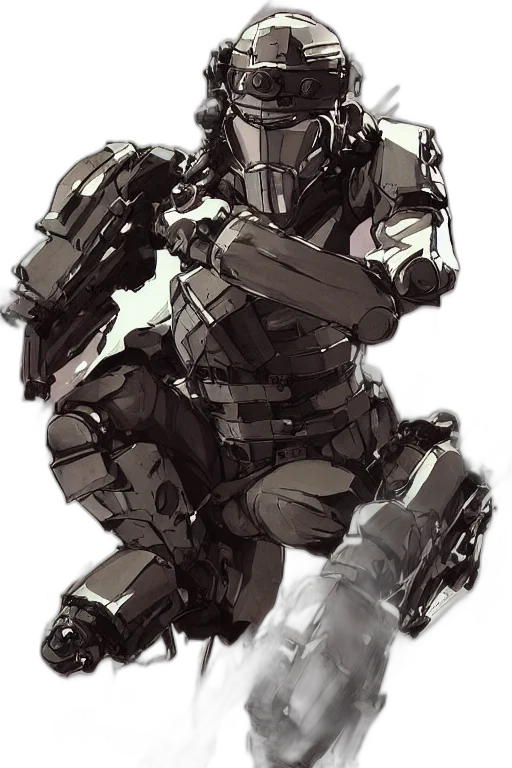 robot, weapon, concept art, pixel art transparent PNG cut-out