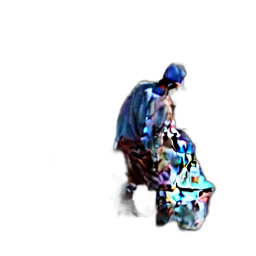 robot, jacket, bottle, staff transparent PNG cut-out