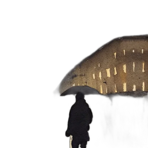 umbrella, building, hat, concept art transparent PNG cut-out