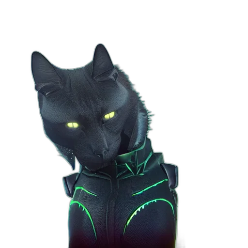 jacket, mask, staff, robot transparent PNG cut-out