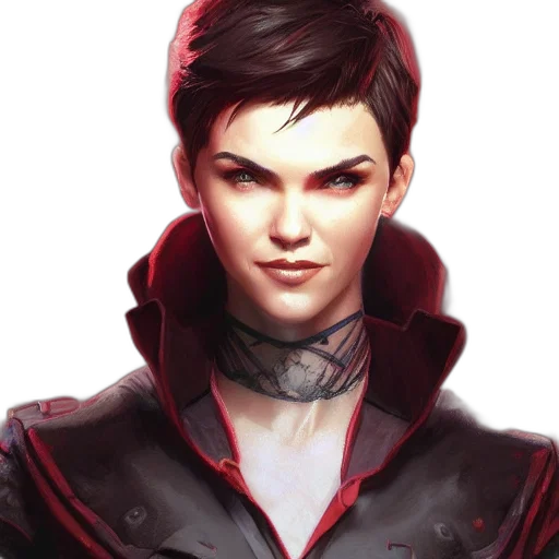 face, jacket, fantasy art, concept art transparent PNG cut-out