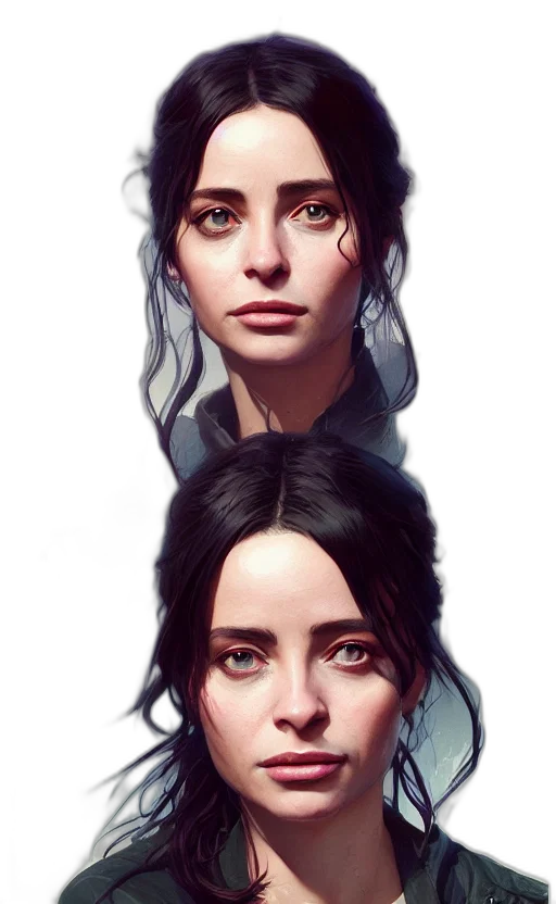face, hair, crown, concept art transparent PNG cut-out