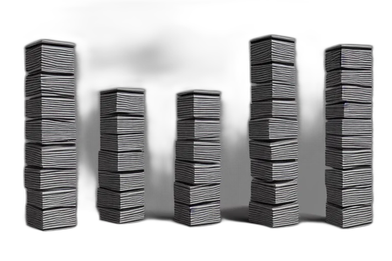 furniture, building, 3d render, monochrome transparent PNG cut-out