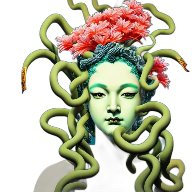 creature, crown, hair, mask transparent PNG cut-out