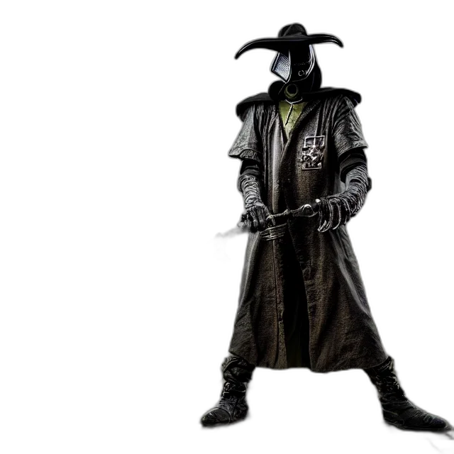 jacket, staff, mask, concept art transparent PNG cut-out