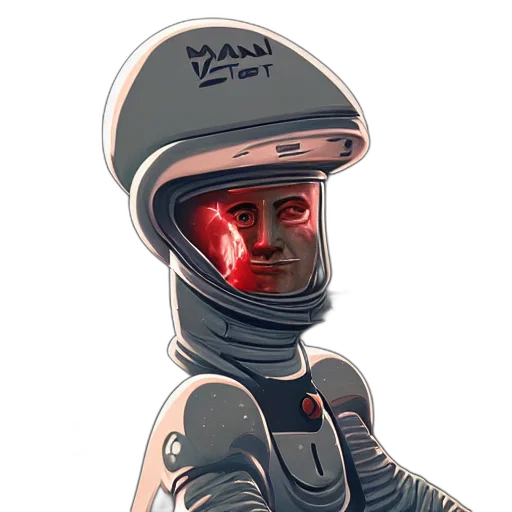 robot, face, mask, staff transparent PNG cut-out