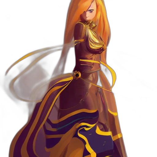 dress, crown, staff, fantasy art transparent PNG cut-out