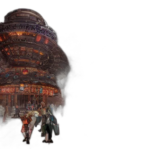 concept art, fantasy art, fog, outer space transparent PNG cut-out