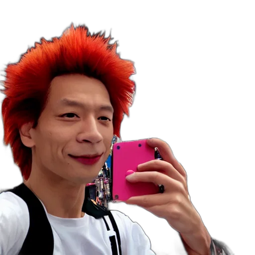 hair, creature, staff, face transparent PNG cut-out