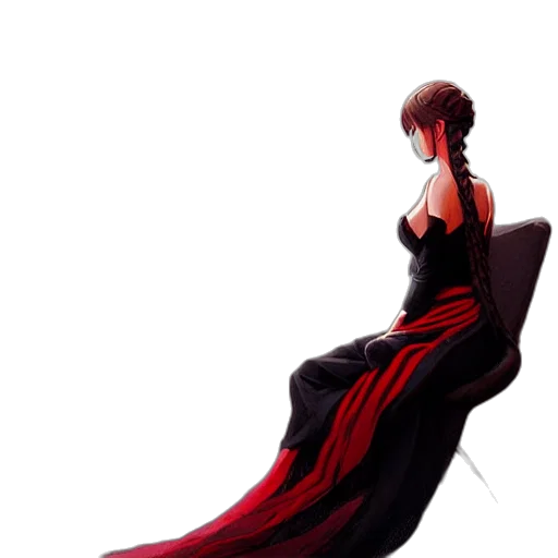 dress, crown, jewelry, staff transparent PNG cut-out