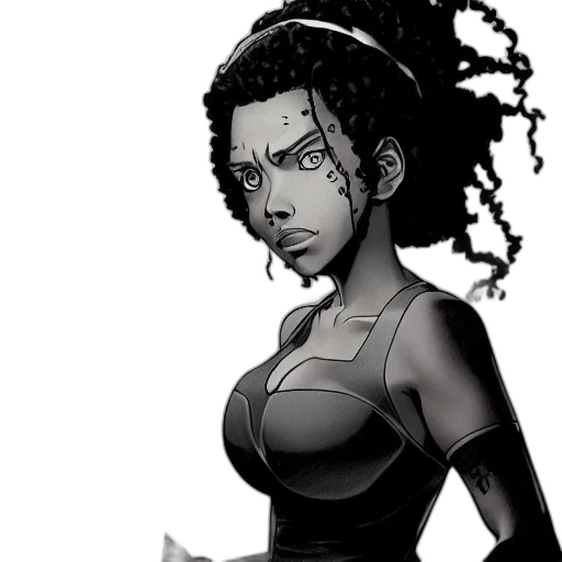 dress, face, comic book art, concept art transparent PNG cut-out