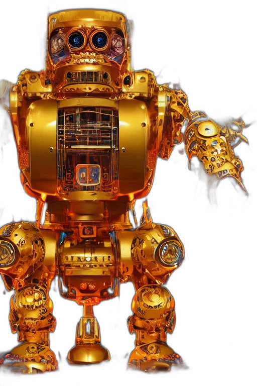 robot, concept art, 3d render, portrait transparent PNG cut-out