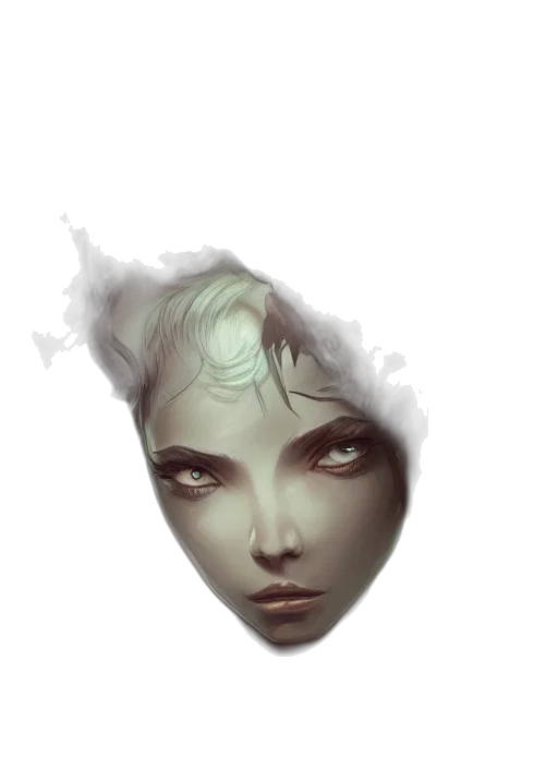 face, mask, crown, creature transparent PNG cut-out