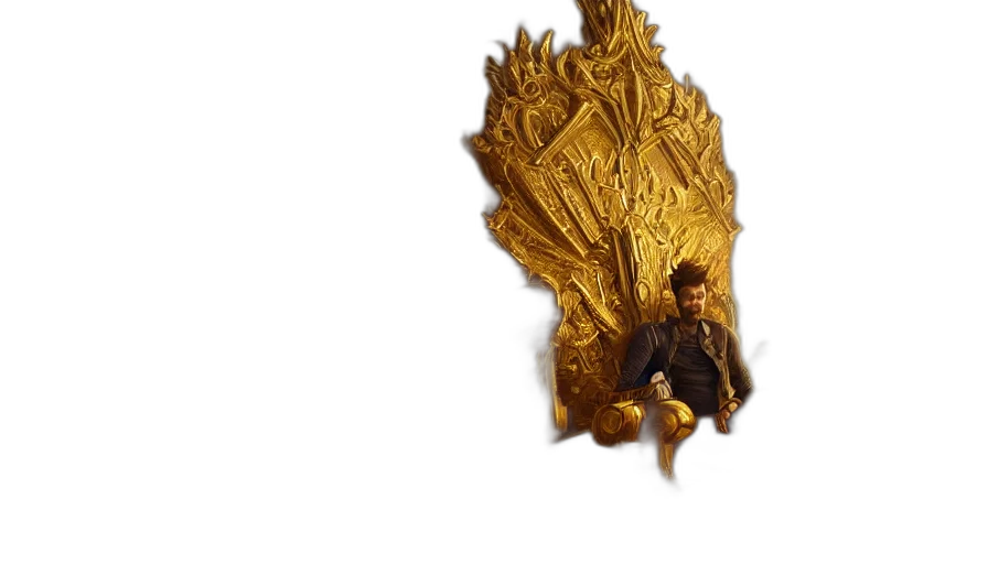 crown, jacket, dragon, sword transparent PNG cut-out