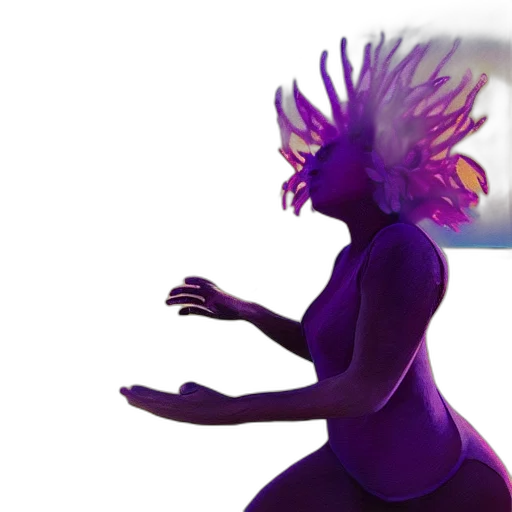 creature, crown, mask, hair transparent PNG cut-out