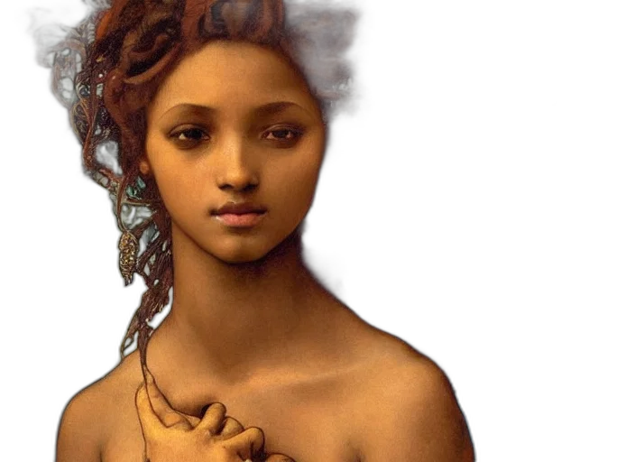 jewelry, face, photorealistic, fantasy art transparent PNG cut-out