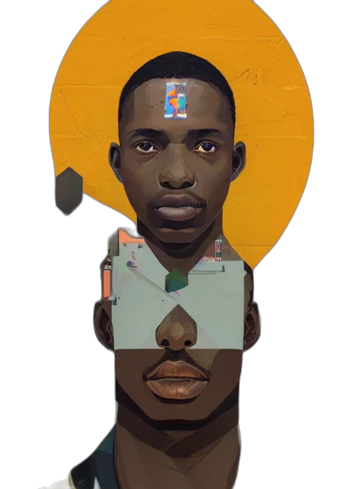 face, cartoon, pixel art, concept art transparent PNG cut-out