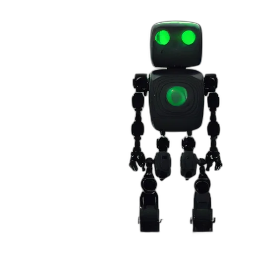 robot, staff, 3d render, concept art transparent PNG cut-out