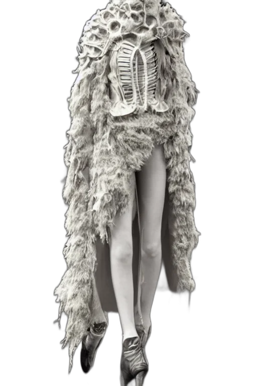 jacket, dress, hair, 3d render transparent PNG cut-out