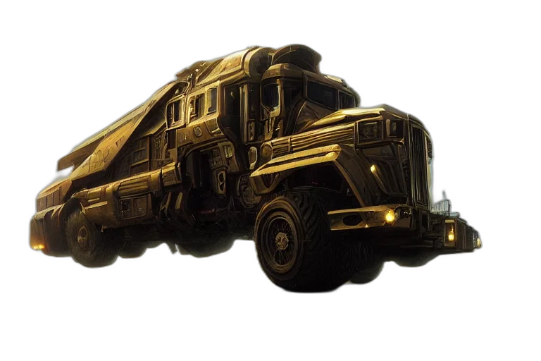 weapon, car, concept art, 3d render transparent PNG cut-out
