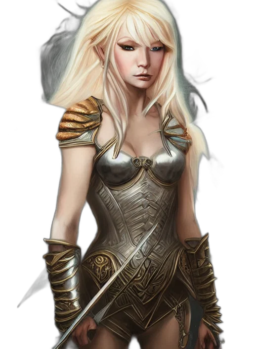 dragon, sword, dress, fantasy art transparent PNG cut-out