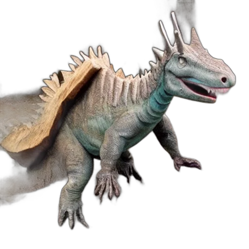 dragon, creature, animal, staff transparent PNG cut-out