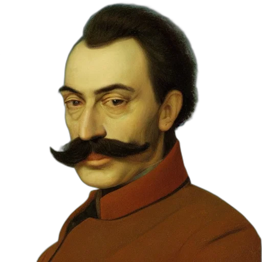 face, staff, mask, oil painting transparent PNG cut-out