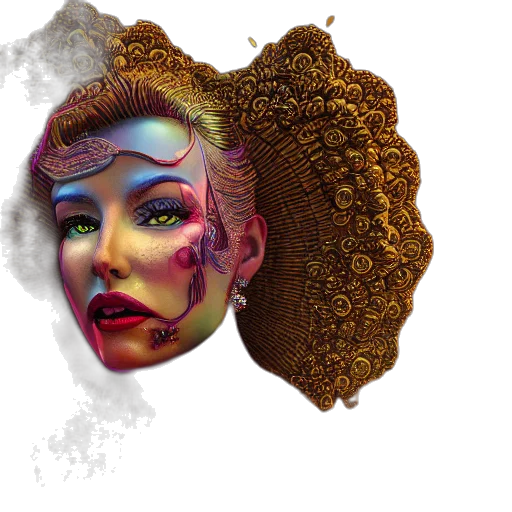 mask, crown, face, hair transparent PNG cut-out