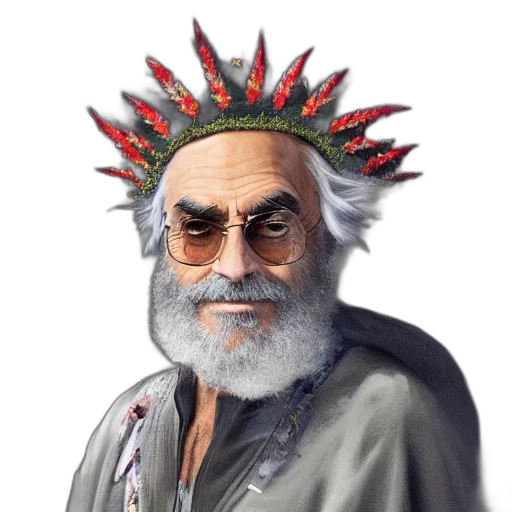 hat, staff, jacket, face transparent PNG cut-out
